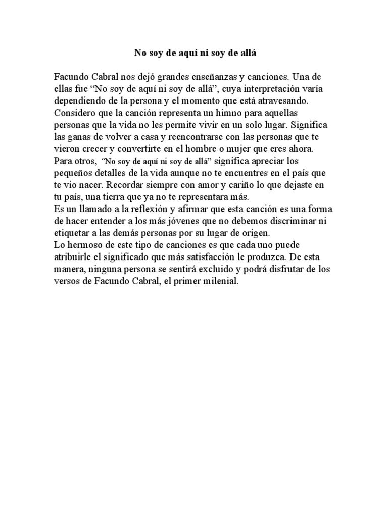 Interpretaciones destacadas de la canción No soy de aquí ni soy de allá